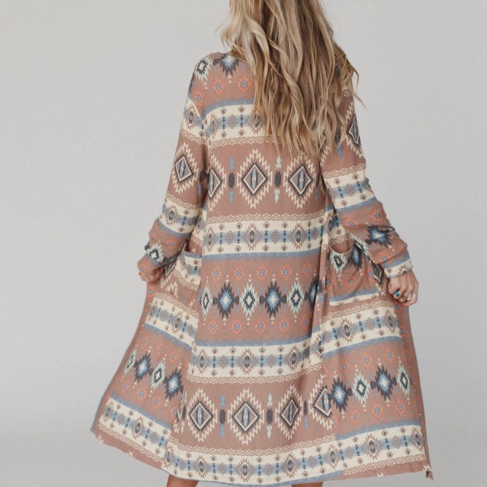 ON SALE Santa Fe Rose Duster Cardigan